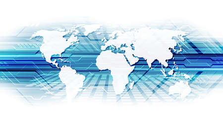 Digital global technology conceptのイラスト素材