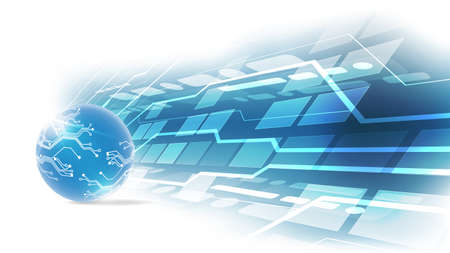 Digital global technology conceptのイラスト素材