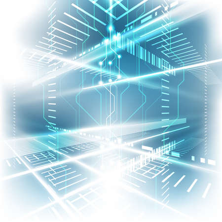 Abstract futuristic digital technology background. Illustration Vectorのイラスト素材