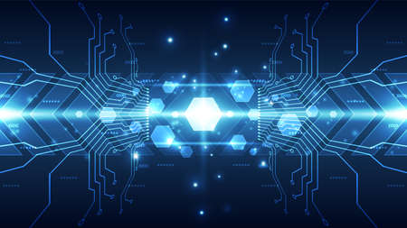 Abstract futuristic digital technology background. Illustration Vectorのイラスト素材