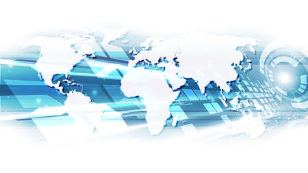 vector digital global technology concept, abstract background illustrationのイラスト素材