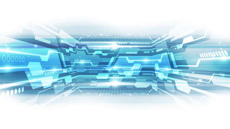Abstract futuristic digital technology background. Illustration Vectorのイラスト素材