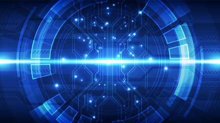 Abstract futuristic digital technology background. Illustration Vectorのイラスト素材