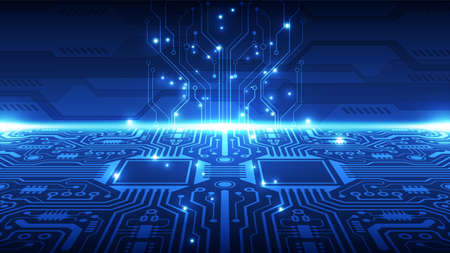 Abstract futuristic digital technology background. Illustration Vectorのイラスト素材