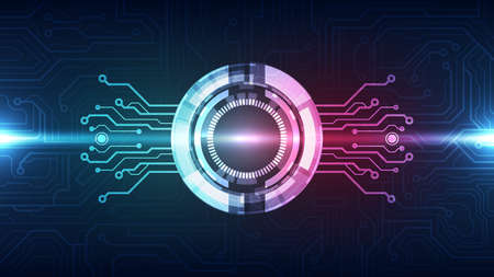 Abstract futuristic digital technology background. Illustration Vectorのイラスト素材