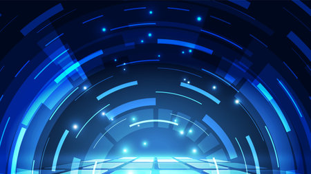 Abstract futuristic digital technology background. Illustration Vectorのイラスト素材