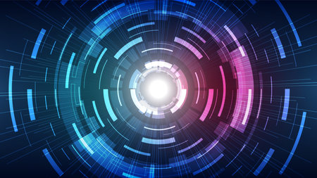 Abstract futuristic digital technology background. Illustration Vectorのイラスト素材