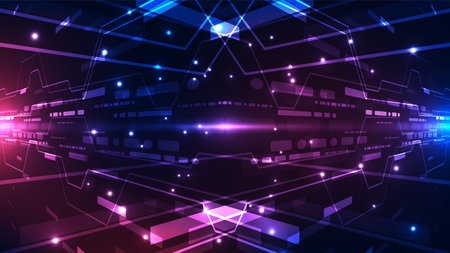 Abstract futuristic digital technology background. Illustration Vectorのイラスト素材