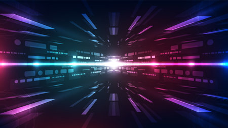 Abstract futuristic digital technology background. Illustration Vectorのイラスト素材