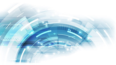 Abstract futuristic digital technology background. Illustration Vectorのイラスト素材