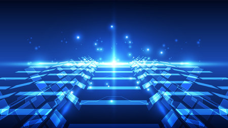 <p>Abstract vector background. Futuristic technology style. Elegant background for business tech presentations.</p>のイラスト素材