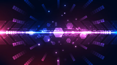 Abstract futuristic digital technology background. Illustration Vectorのイラスト素材