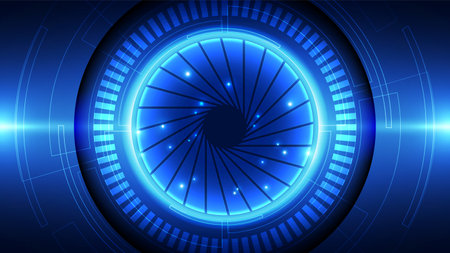Abstract technology background. Vector illustration. Eps 10. Blue color.のイラスト素材