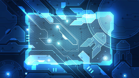 Abstract futuristic digital technology background. Illustration Vectorのイラスト素材