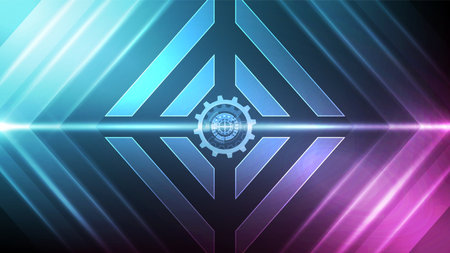 Abstract futuristic digital technology background. Illustration Vectorのイラスト素材