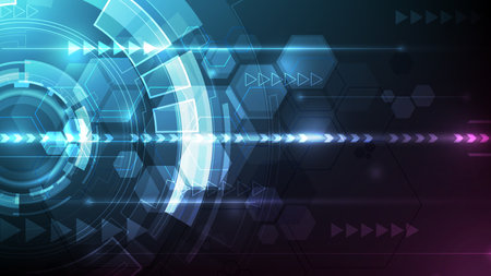 Abstract future technology concept background ready for presentation, vector illustration graphic.のイラスト素材