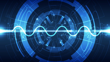 abstract futuristic circuit high computer technology business background, vector illustration.のイラスト素材