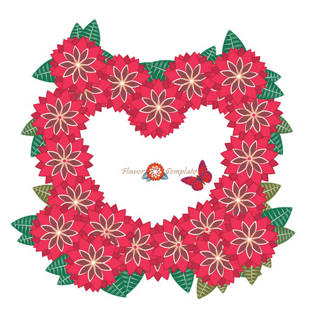 Flower vector background template. Can be used for wallpaper, pattern fills, textile, web page background, surface textures, Image for advertising booklets, banners, flyers.のイラスト素材