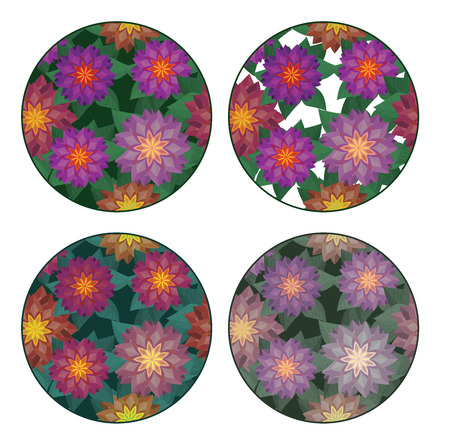 Flower vector background template. Can be used for wallpaper, pattern fills, textile, web page background, surface textures, Image for advertising booklets, banners, flyers.のイラスト素材