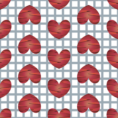 Vector modern seamless colorful geometry hearth pattern, color abstract geometric background, pillow multicolored print, retro texture, hipster fashion designのイラスト素材