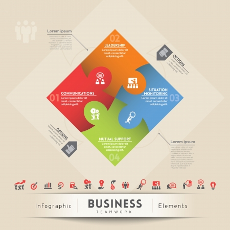 Business Teamwork Concept Illustration のイラスト素材