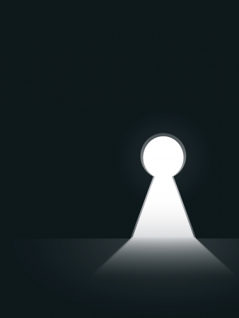 Keyhole in the wall のイラスト素材