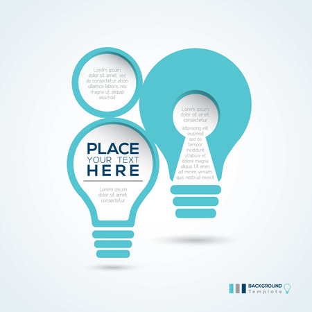 Light Bulb Shape Minimal style Abstract Design Template Layoutのイラスト素材