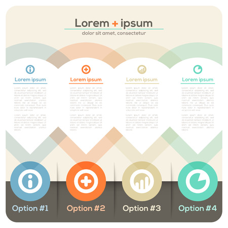 Four Columns Abstract Design Layout for Presentation   Brochure   Website   Magazineのイラスト素材