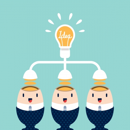 Business people brainstorming for Best Ideaのイラスト素材
