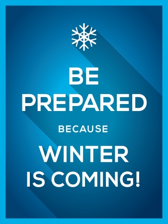 Winter is coming Typography with snowflake icon Christmas cardのイラスト素材