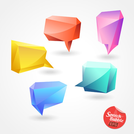 Colorful Geometric speech bubble Designのイラスト素材