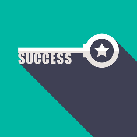 Key to Success minimal style concept illustrationのイラスト素材