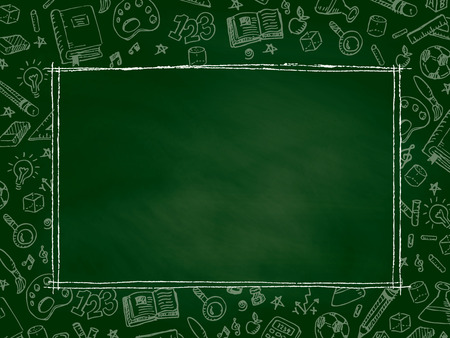 Back to School chalkboard backgroundのイラスト素材
