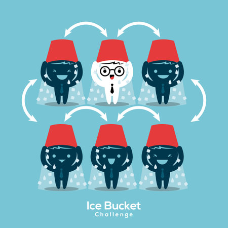 als ice bucket challenge concept vector illustrationのイラスト素材