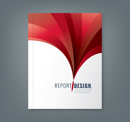 Abstract red wave background for corporate  business annual report book cover brochure flyer posterのイラスト素材
