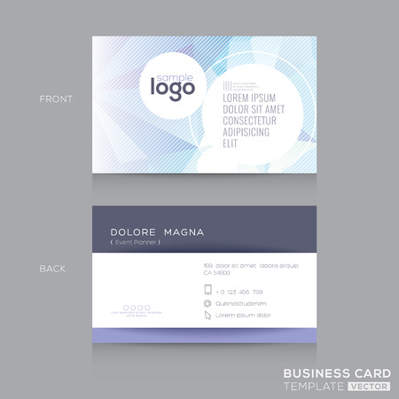 Abstract Low Polygonal Business cards Design Templateのイラスト素材