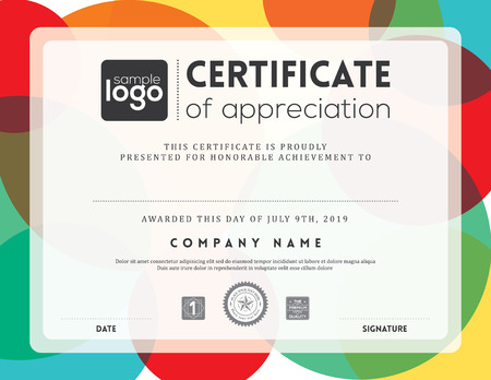 Modern certificate background frame design templateのイラスト素材