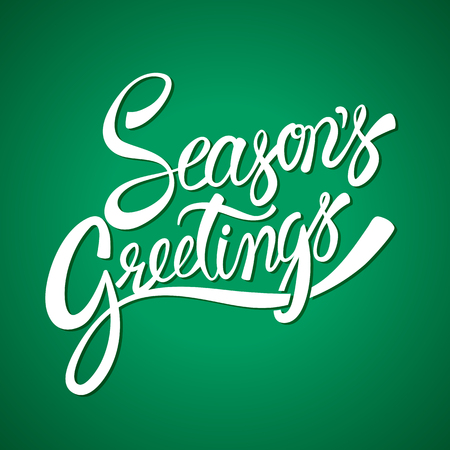 Seasons greetings hand lettering vector calligraphyのイラスト素材