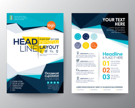 Abstract low polygon triangle shape background for Poster Brochure Flyer design Layout vector template in A4 sizeのイラスト素材