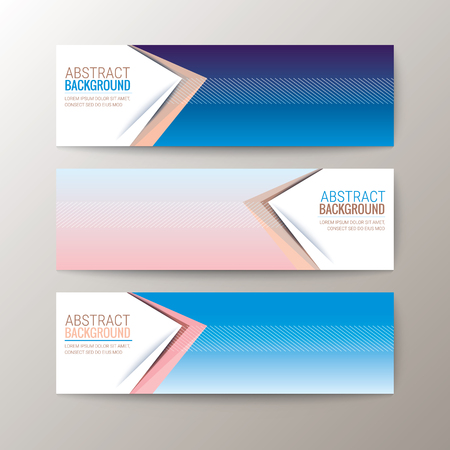 Set of modern design banners template with abstract triangle shape pattern backgroundのイラスト素材