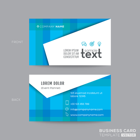 Blue modern business card designのイラスト素材