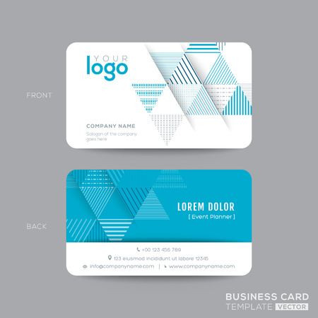 Blue Triangle modern business card designのイラスト素材