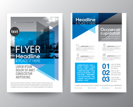 Abstract blue geometric background for Poster Brochure Flyer design Layout vector templateのイラスト素材
