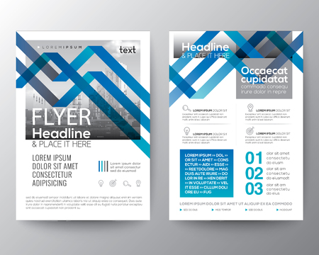 Abstract blue geometric line background for Poster Brochure Flyer design Layout vector templateのイラスト素材