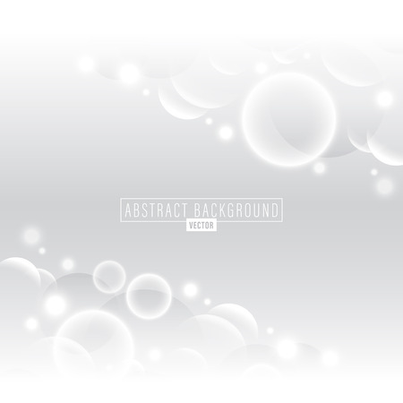 White abstract circle bubble vector backgroundのイラスト素材