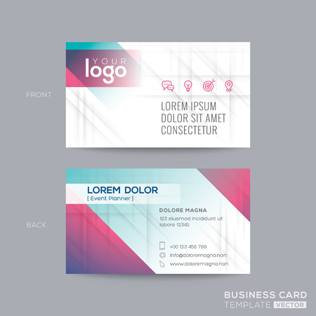 business card with abstract line backgroundのイラスト素材
