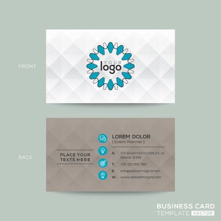modern business card with grey pattern backgroundのイラスト素材