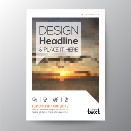 Multi purpose template design for flyer leaflet poster brochure or book coverのイラスト素材