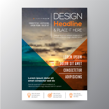 multi purpose template design for flyer leaflet poster brochure or book coverのイラスト素材