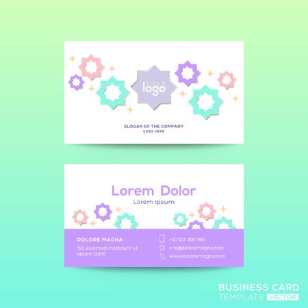 business card design template with bright colorのイラスト素材